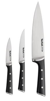   Tefal ICE FORCE 3-piece set: paring 9 cm + chef 20 cm + utility 11 cm
                        knives